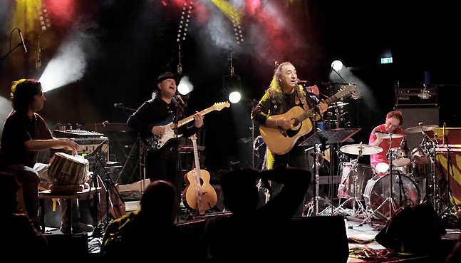 Full band on stage
